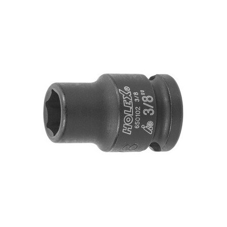 Holex Impact Socket, 3/8 inch Drive, 6 pt, 3/8 inch 650102 3/8